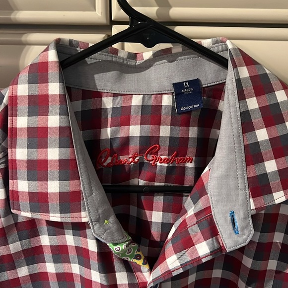 Robert Graham men’s checkered plaid button down shirt - Picture 3 of 5